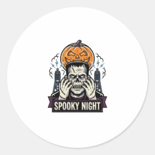 Adesivo Camisa de Halloween de Monstro com Gravação da Lua