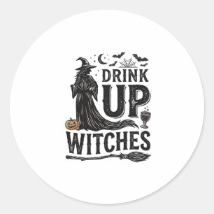 Adesivo Camisa de Halloween para Bruxas Vintage Drink Up D