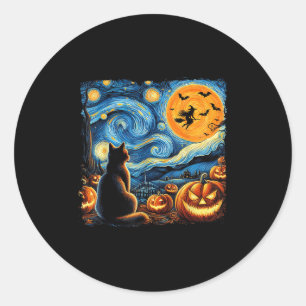 Adesivo Camisa de Halloween para Homens e Mulheres Gatos P