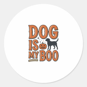 Adesivo Camisa de Halloween Vintage Dog Is My Boo Design_1