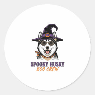 Adesivo Camisa de Husky de Halloween Bruxa Cachorro Gráfic