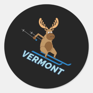 Adesivo Camisa de Inverno de Esquiar de Alce Vermont Vt