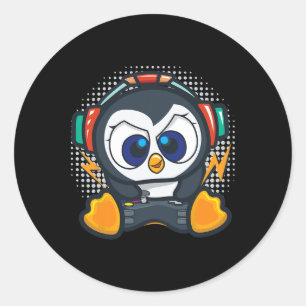 Adesivo Camisa de Jogos de Penguin Meninos Presente de Gam