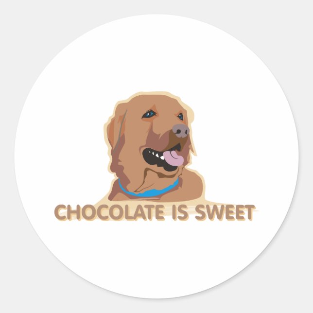Adesivo Camisa De Labrador De Chocolate É Doce (Frente)