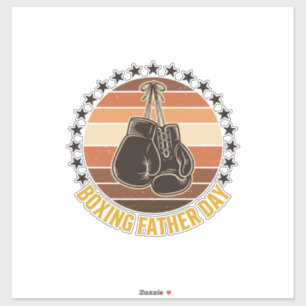 Adesivo Camisa de Luvas Vintage do Dia dos Pais de Boxe De
