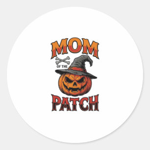 Adesivo Camisa de Mãe de Halloween Abóbora Ossos Arte Vint