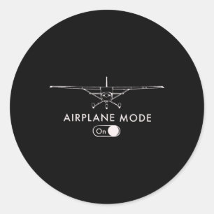Adesivo Camisa de manga curta modo avião presente de voo C