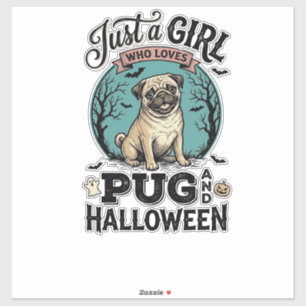 Adesivo Camisa de Menina Amante de Cachorro Pug Vintage de