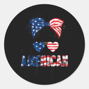 Adesivo Camisa de Menina Americana Bandeira dos EUA 4 de J