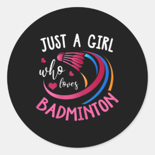 Adesivo Camisa de Menina de Badminton Engraçado Jogador de