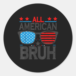 Adesivo Camisa de Menino 'All American Bruh Cool Sungles 4