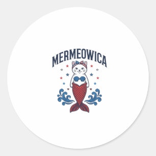Adesivo Camisa de Mermaid de Gato Patriota Mermeowica Desi