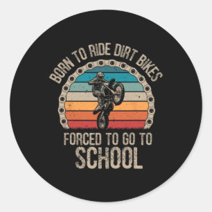 Adesivo Camisa De nascer Bikes Forçados Engraçados Na Esco