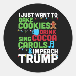 Adesivo Camisa de Natal Anti Trump Presente para Democrata