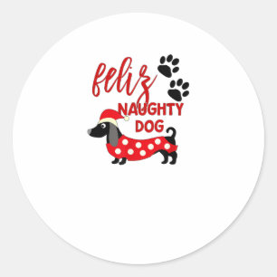 Adesivo Camisa de Natal Dachshund _ Feliz Doido Engraçado
