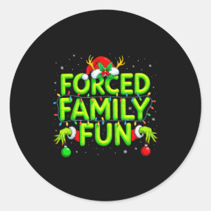 Adesivo Camisa de Natal Divertida Família Forçada Diversão