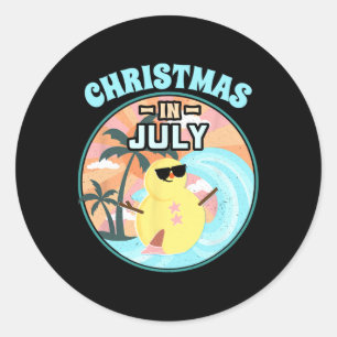 Adesivo Camisa de Natal em Julho Praia Férias de Verão Cam
