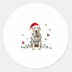 Adesivo Camisa de Natal Feia de Cachorro Boxer Branco Engr