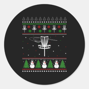 Adesivo Camisa de Natal Feia de Disc Golf para Homens Mulh