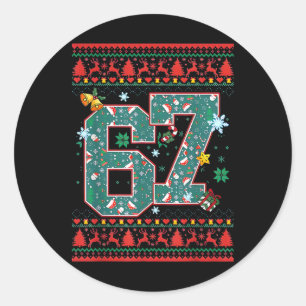 Adesivo Camisa de Natal Retro 67 Six Seven Meme