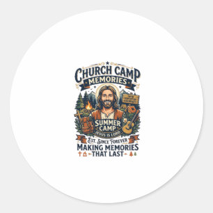 Adesivo Camisa de Nostalgia do Acampamento da Igreja Jesus