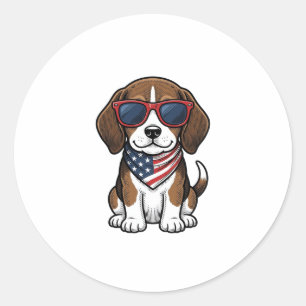 Adesivo Camisa de Óculos de Sol de Cachorro Beagle Patriót