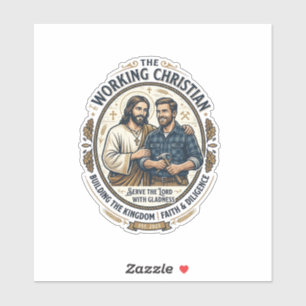Adesivo Camisa de Ofícios de Construção de Jesus Gráfico C