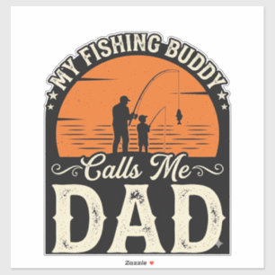 Adesivo Camisa de Pai Amigo de Pesca Vintage Design_1