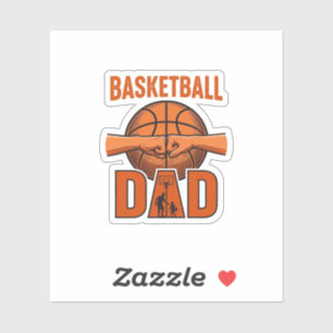 Adesivo Camisa de Pai de Basquete com Desenho de Gravação 