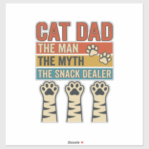Adesivo Camisa de Pai de Gato O Negociante de Lanche Amant