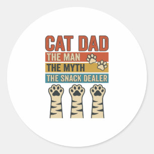 Adesivo Camisa de Pai de Gato O Revendedor de Lanche Amant