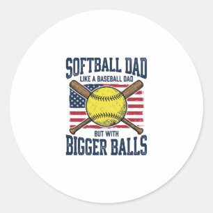 Adesivo Camisa de Pai de Softbol Antigo Bolas Maiores Desi