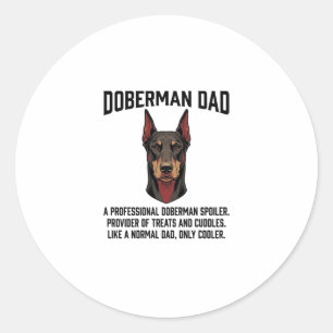 Adesivo Camisa de Pai do Doberman com Gravação Vintage par