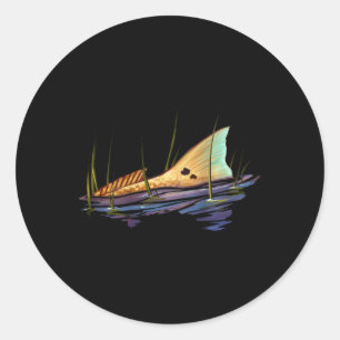 Adesivo Camisa de peixe tambor vermelho Redfish Tailing 