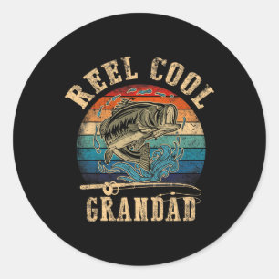 Adesivo Camisa de pesca de peixes vintage legal avô dia do