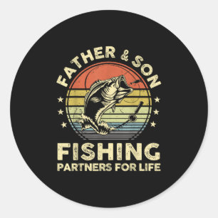 Adesivo Camisa de pesca engraçada para pai e filho B Peixe
