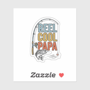 Adesivo Camisa de Pesca Reel Cool Papa Design_1