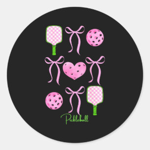 Adesivo Camisa de pickleball rosa preppy feminina que as m