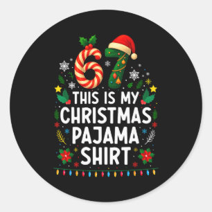 Adesivo Camisa de pijama de Natal 67 6 7 Meme engraçado pa