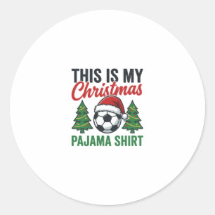 Adesivo Camisa de pijama de Natal de futebol