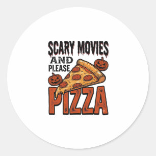Adesivo Camisa de Pizza de Terror para Fãs de Noite de Fil