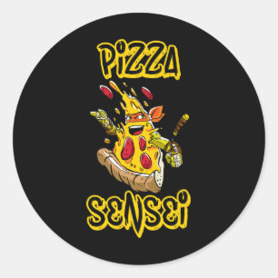 Adesivo Camisa de Pizza Sensei de Pizza Engraçado Amantes 