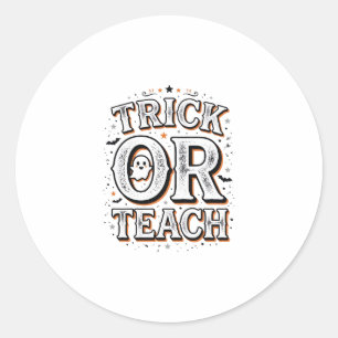 Adesivo Camisa de professor de Halloween Vintage Trick Or