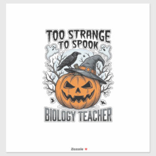 Adesivo Camisa de professora de biologia de Halloween Abób