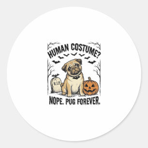 Adesivo Camisa de Pug de Halloween Vintage Roupa de Cachor