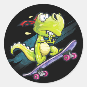 Adesivo Camisa de skate Dino Meninos Skate Kids Homens 