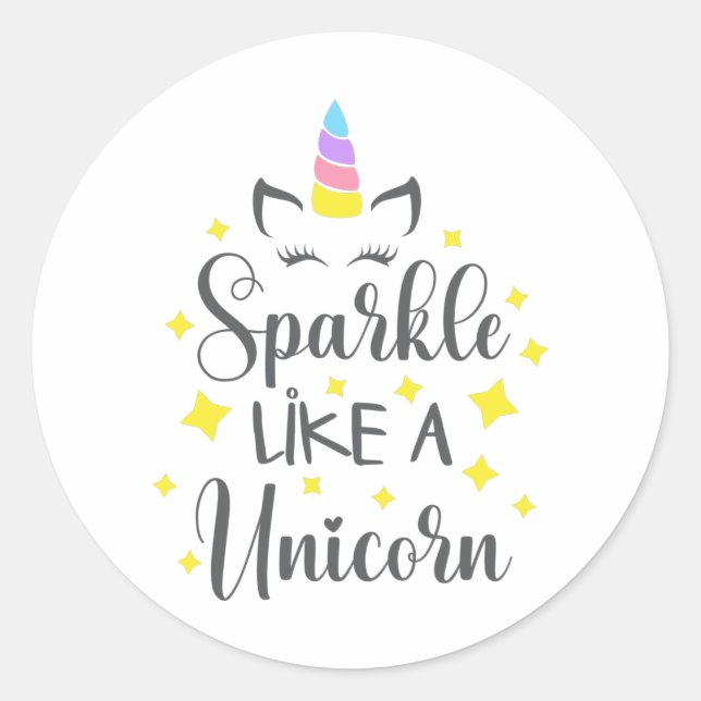 Adesivo Camisa de T Unicórnio - Camisas Unicórn para Mulhe (Frente)