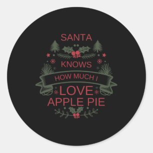 Adesivo Camisa De Tarte De Maçã De Natal Para Foodie De Co