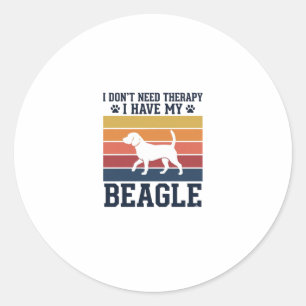 Adesivo Camisa de Terapia de Cachorro Beagle Vintage Desig