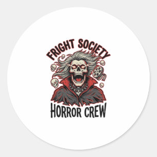 Adesivo Camisa de Terror Vintage Fright Society Crânio Des